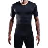 imageNELEUS Mens 3 or 4 Pack Workout Athletic Compression Shirts5003 Black grey white 3 Pack