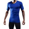 imageNELEUS Mens 3 or 4 Pack Workout Athletic Compression Shirts5011 3 Packblack blue grey