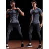 imageNELEUS Mens 3 or 4 Pack Workout Athletic Compression Shirts5022 BlackGreyNavy Blue