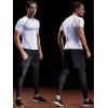 imageNELEUS Mens 3 or 4 Pack Workout Athletic Compression Shirts5022 BlackGreyWhite