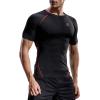 imageNELEUS Mens 3 or 4 Pack Workout Athletic Compression Shirts5022 BlackgreyBlackredNavy Blue