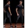 imageNELEUS Mens 3 or 4 Pack Workout Athletic Compression Shirts5022 BlackgreyBlackredNavy Blue
