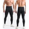 imageNELEUS Mens Compression Baselayer Running Tights Gym Leggings with Pockets6109 BlackGreyGreygreen 3 Pack