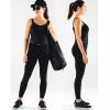 imageNELEUS Womens 3 Pack Athletic Cropped Tank Top Padded Bra8196 BlackBlackBlack