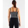 imageNELEUS Womens 3 Pack Athletic Cropped Tank Top Padded Bra8196 BlackGreyWhite