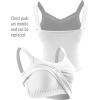imageNELEUS Womens 3 Pack Athletic Cropped Tank Top Padded Bra8196 BlackGreyWhite