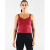 imageNELEUS Womens 3 Pack Athletic Cropped Tank Top Padded Bra8196 BlackRedNavy Blue