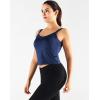 imageNELEUS Womens 3 Pack Athletic Cropped Tank Top Padded Bra8196 BlackRedNavy Blue