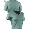 imageNELEUS Womens 3 Pack Compression Workout Athletic ShirtVneck BlackGreyBlackish Green  3 Pack