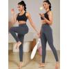 imageNELEUS Womens High Waist Running Workout Leggings for Yoga with Pockets9017 Yoga Pant 2 Packblack grey