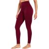imageNELEUS Womens High Waist Running Workout Leggings for Yoga with Pockets9017 Yoga Pant 2 Packblack red