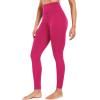 imageNELEUS Womens High Waist Running Workout Leggings for Yoga with Pockets9017 Yoga Pant 2 Packred rose Red