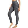imageNELEUS Womens High Waist Running Workout Leggings for Yoga with Pockets9033 Yoga Pant 2 Pack Black black
