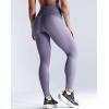 imageNELEUS Womens High Waist Running Workout Leggings for Yoga with Pockets9069 BackLight Purple  2 Pack