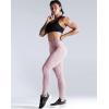 imageNELEUS Womens High Waist Running Workout Leggings for Yoga with Pockets9069 BlackLavender Blush  2 Pack