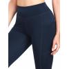 imageNELEUS Womens High Waist Running Workout Leggings for Yoga with Pockets9152 Black grey navy Blue  Pack of 3