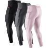 imageNELEUS Mens Compression Baselayer Running Tights Gym Leggings with Pockets6109 BlackGreyPink 3 Pack