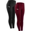 9017 Yoga Pant 2 Pack:black red
