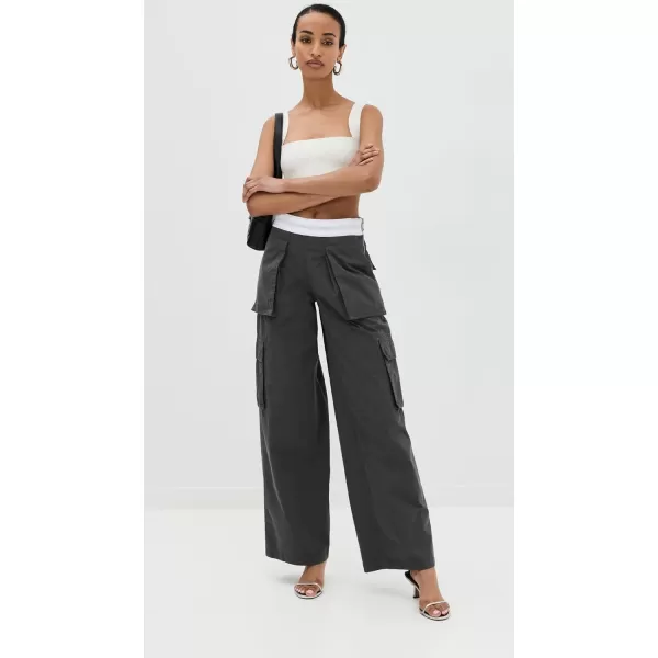 Alexander Wang Womens Mid Rise Cargo Rave PantsOff Black