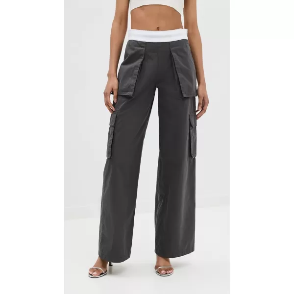 Alexander Wang Womens Mid Rise Cargo Rave PantsOff Black