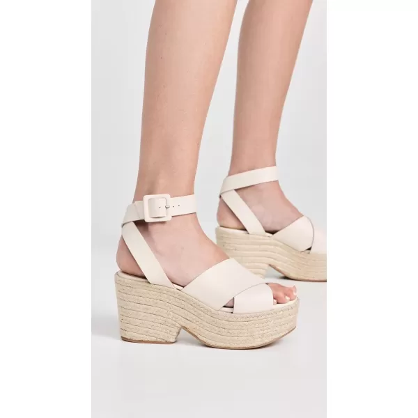 Alohas Womens Lyla Cream Leather EspadrillesCream