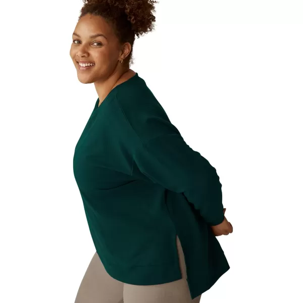 Beyond Yoga Womens Off Duty PulloverMidnight Green