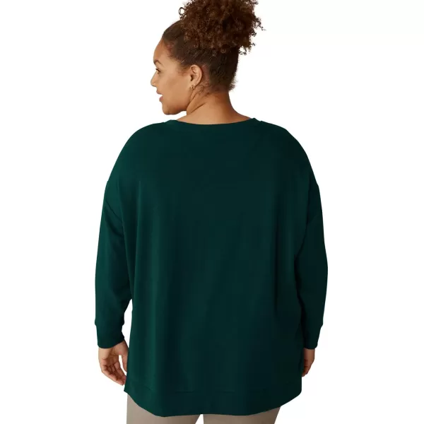 Beyond Yoga Womens Off Duty PulloverMidnight Green