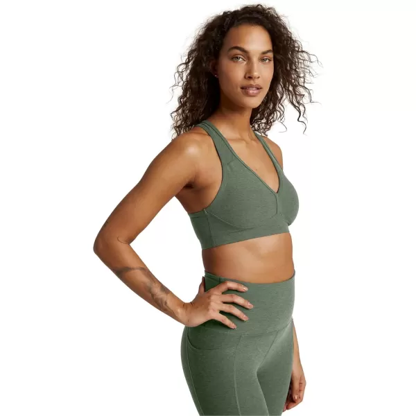 Beyond Yoga Womens Spacedye Lift Your Spirits BraMoss Green Heather