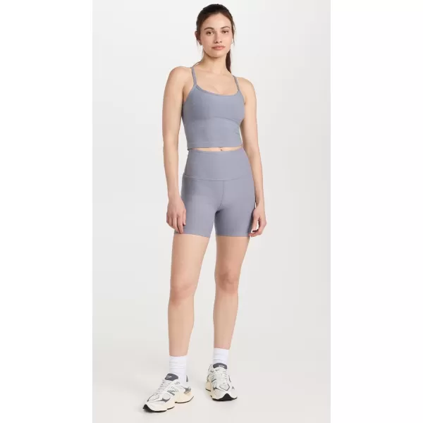 Beyond Yoga Womens Spacedye Slim Racerback Cropped TankCloud Gray Heather