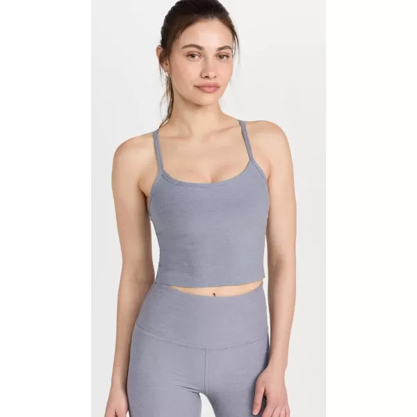 Beyond Yoga Womens Spacedye Slim Racerback Cropped TankCloud Gray Heather