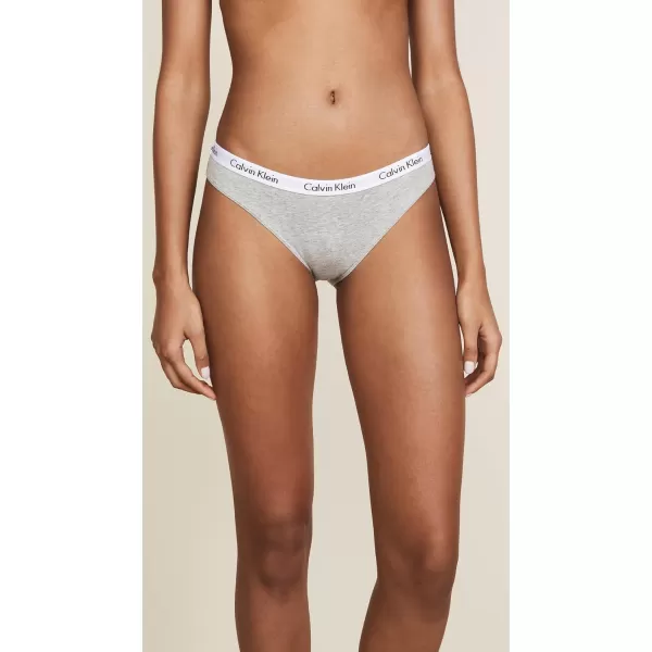 Calvin Klein Womens Carousel Logo Cotton BikiniPantyBlackWhiteGrey