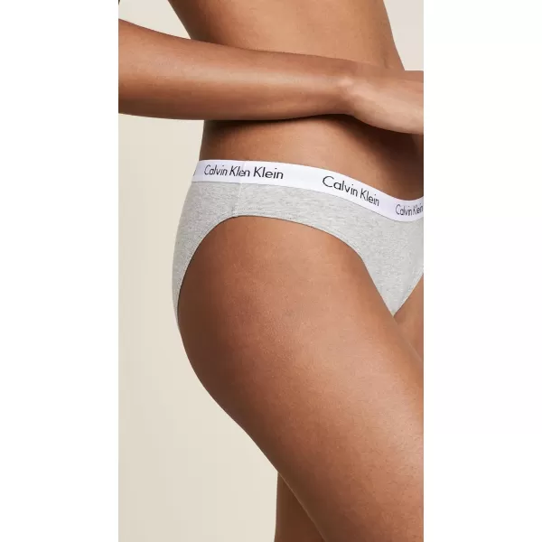 Calvin Klein Womens Carousel Logo Cotton BikiniPantyBlackWhiteGrey