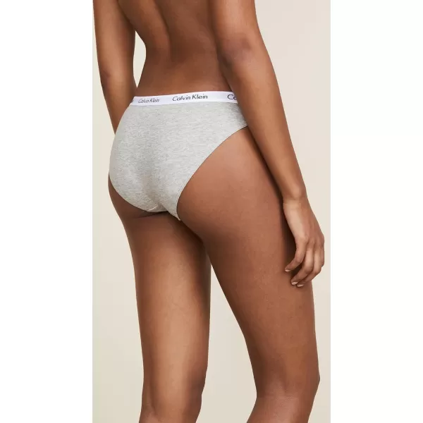 Calvin Klein Womens Carousel Logo Cotton BikiniPantyBlackWhiteGrey