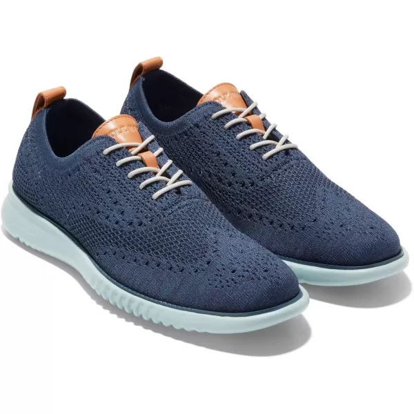 Cole Haan Mens 2Zerogrand Stitchlite OxfordBlue Wing TealCloud Blue