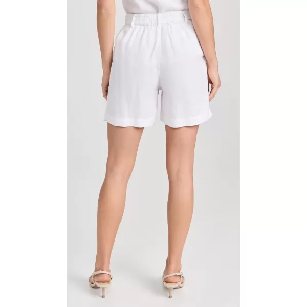 DONNI Womens The Linen Pleated ShortsPowder