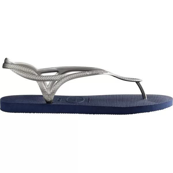 Havaianas Womens Slim Flip Flop SandalsBlue NavySilver