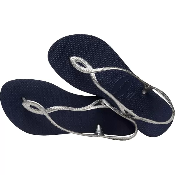 Havaianas Womens Slim Flip Flop SandalsBlue NavySilver