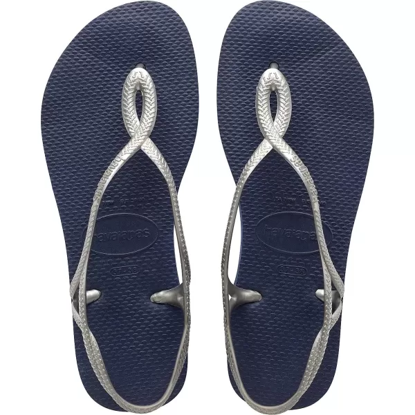 Havaianas Womens Slim Flip Flop SandalsBlue NavySilver