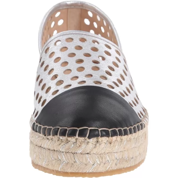 LOEFFLER RANDALL Womens Mariko Platform EspadrilleSilverBlack