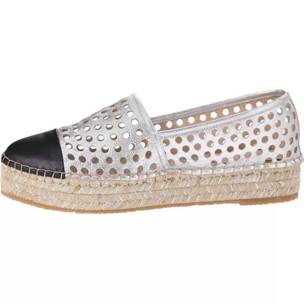 LOEFFLER RANDALL Womens Mariko Platform EspadrilleSilverBlack