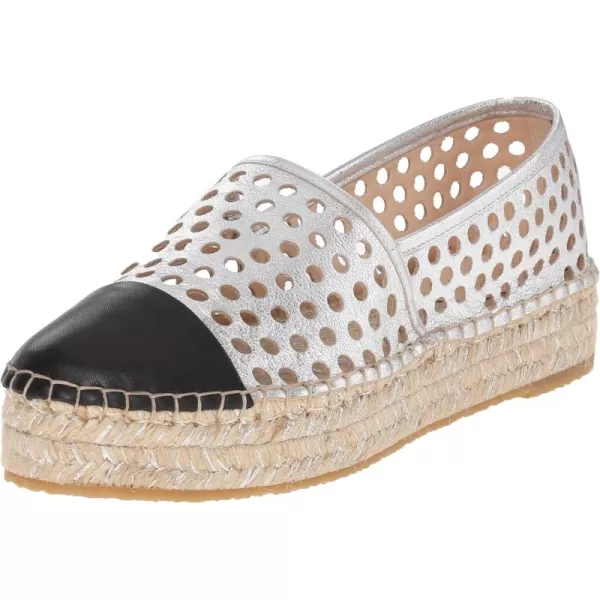 LOEFFLER RANDALL Womens Mariko Platform EspadrilleSilverBlack