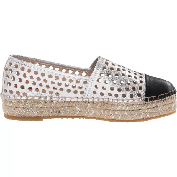 LOEFFLER RANDALL Womens Mariko Platform EspadrilleSilverBlack