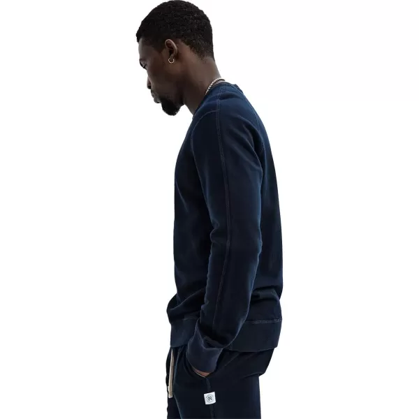 Mens Midweight Terry Slim Crewneck SweatshirtNavy