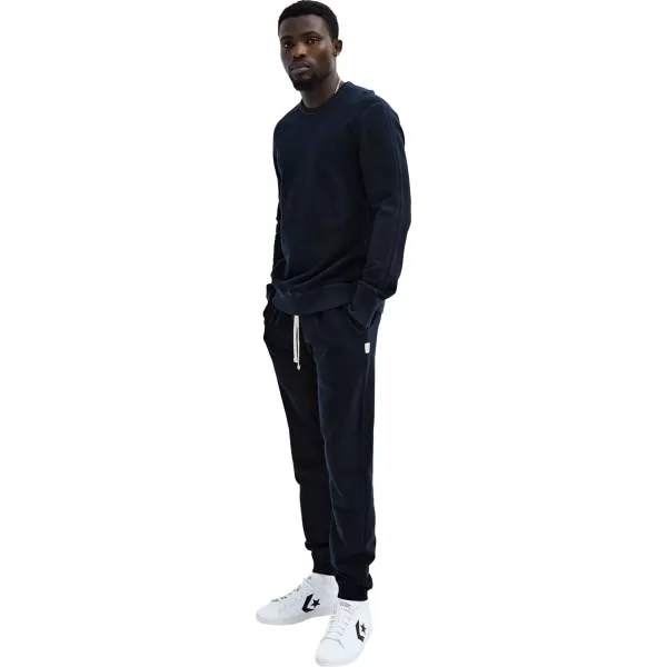 Mens Midweight Terry Slim Crewneck SweatshirtNavy