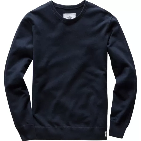 Mens Midweight Terry Slim Crewneck SweatshirtNavy