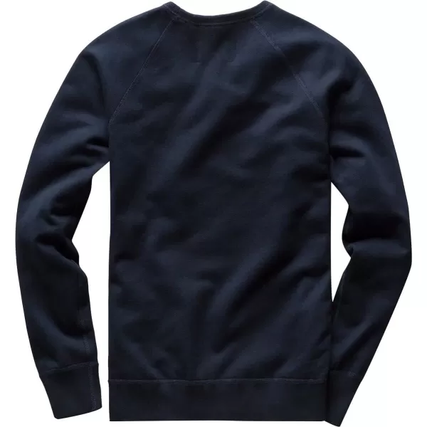 Mens Midweight Terry Slim Crewneck SweatshirtNavy