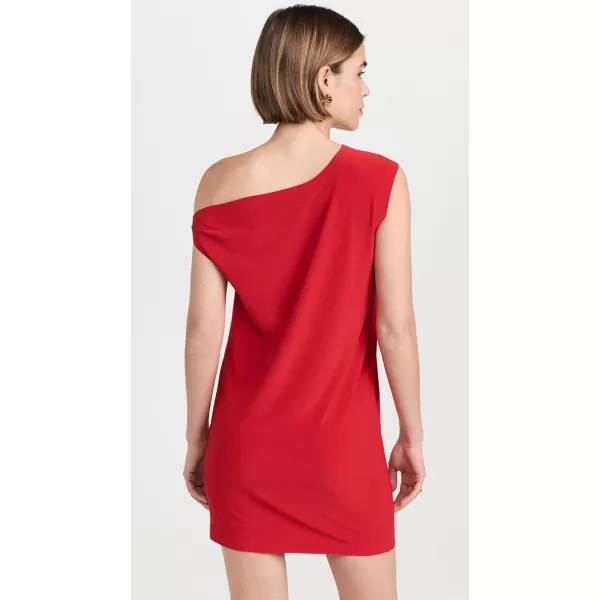 Norma Kamali Womens Drop Shoulder Mini DressTiger Red