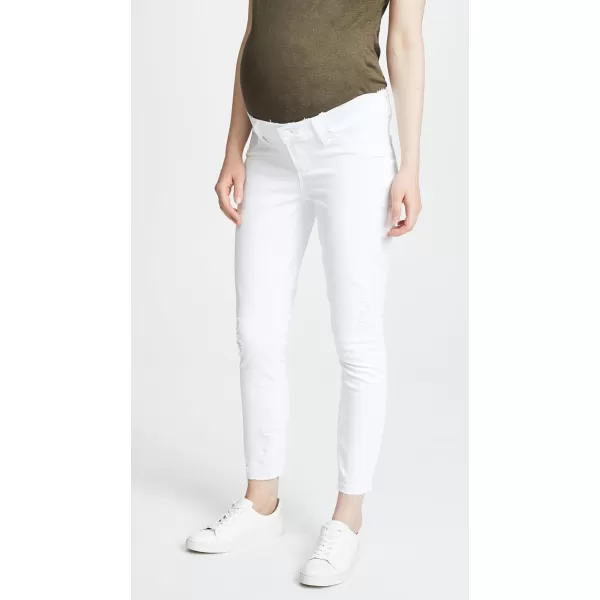 PAIGE Womens Maternity Verdugo Crop Jeans with Raw HemWhiteout Destructed