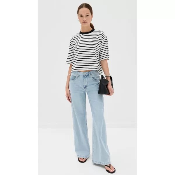 Pistola Denim Womens Mae TeeBlack White Stripe