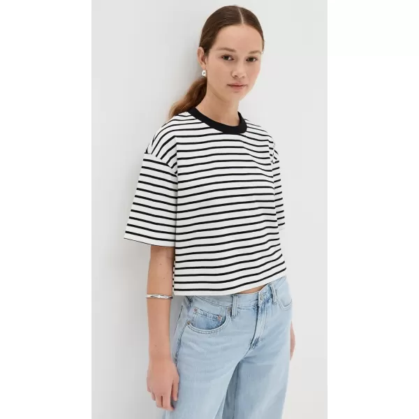 Pistola Denim Womens Mae TeeBlack White Stripe